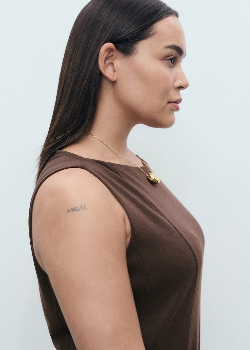 Pleated A-line dress