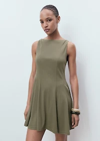 Pleated A-line dress