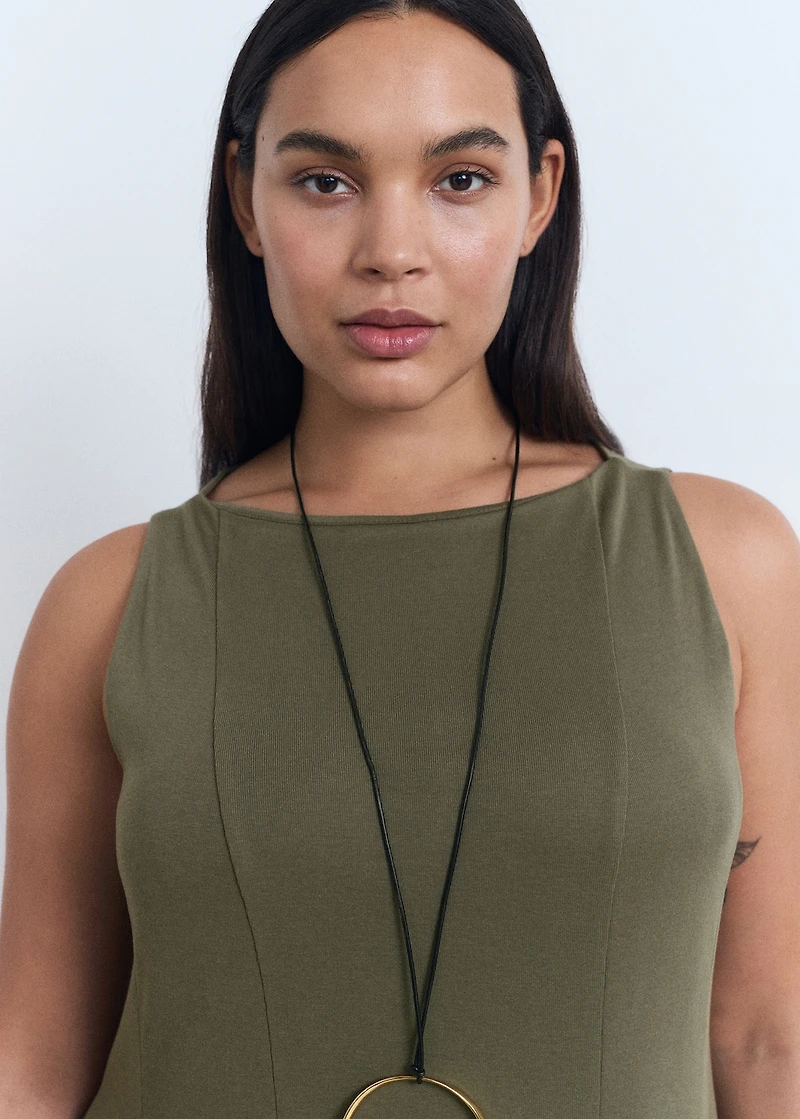 Pleated A-line dress