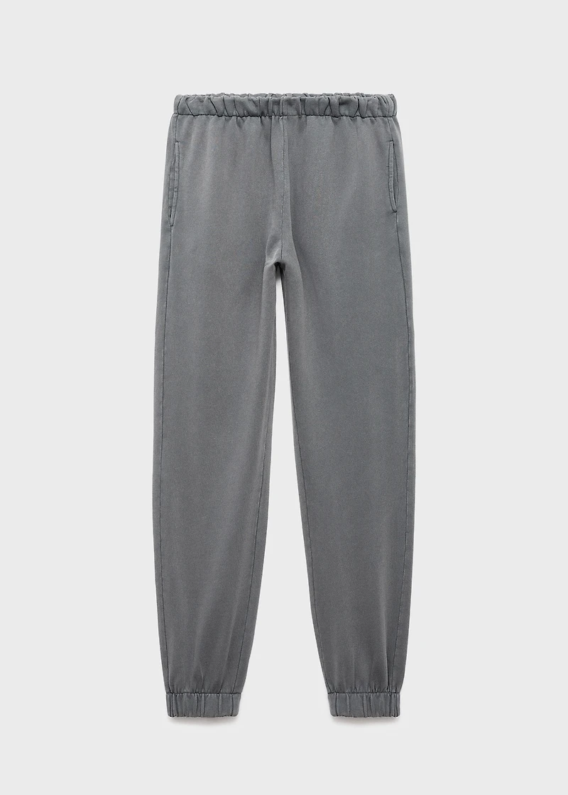 Cotton joggers with elastic waist