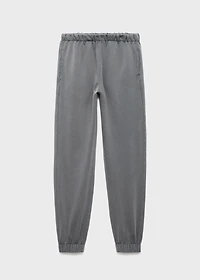 Cotton joggers with elastic waist