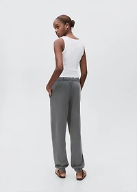 Cotton joggers with elastic waist