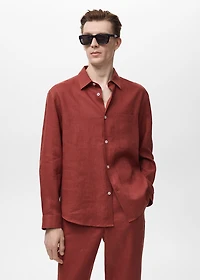 100% linen shirt with pocket