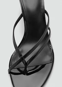 Wedge sandals with crisscross straps