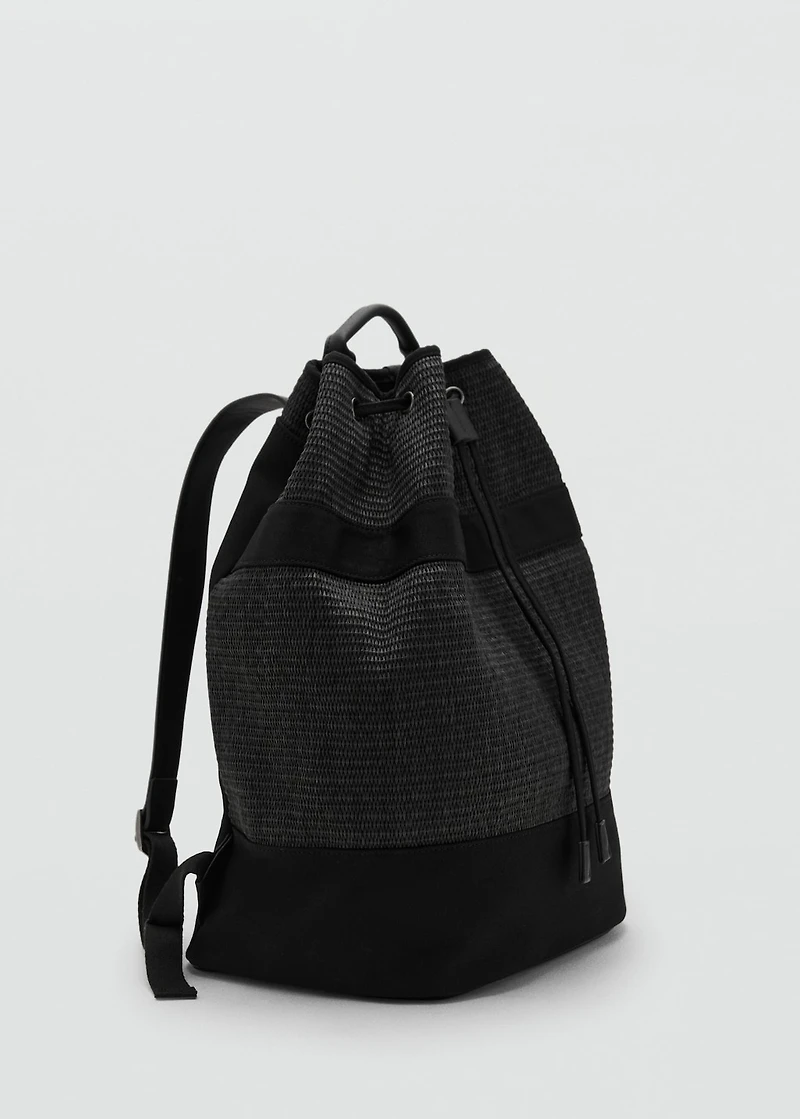 Lace-up sack backpack