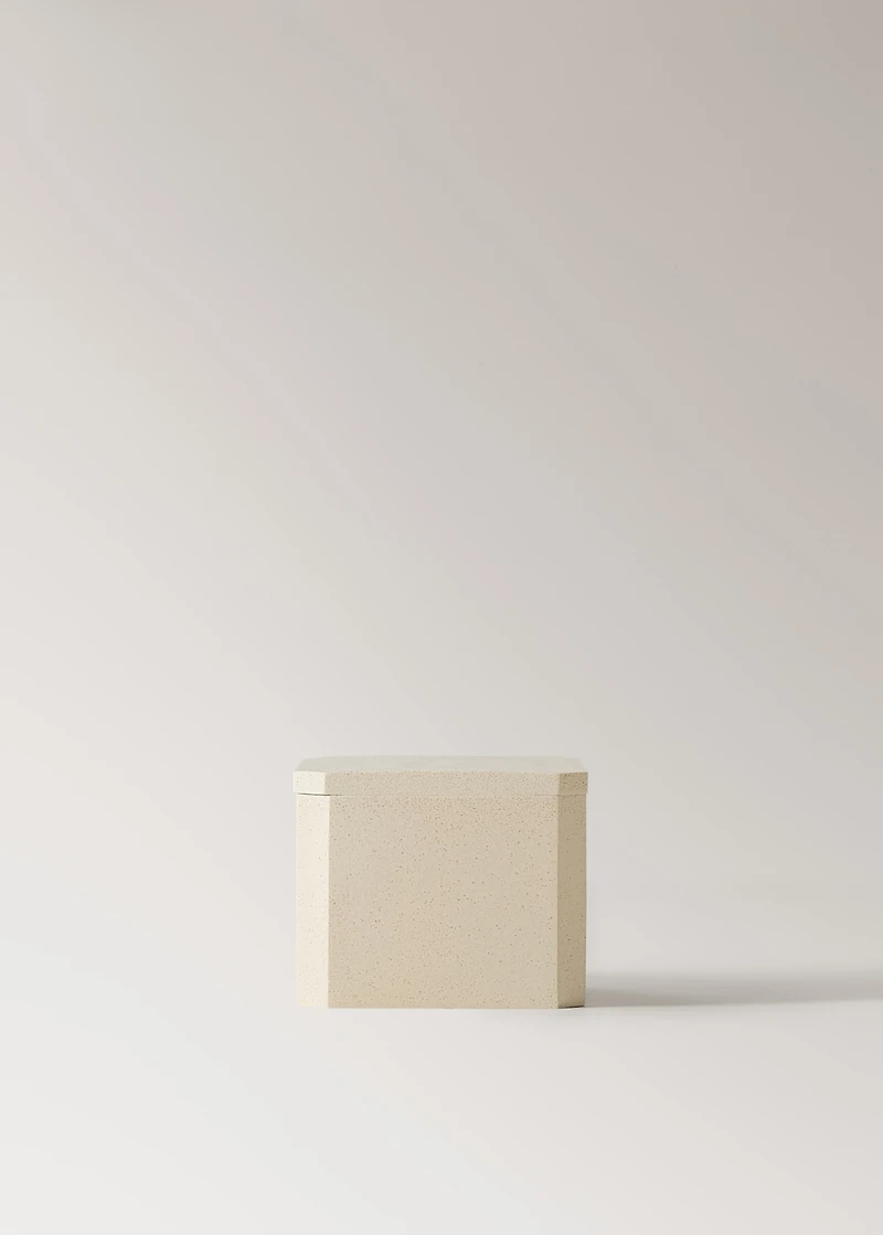 Square resin bathroom jar