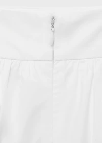 Midi cotton skirt with pleats