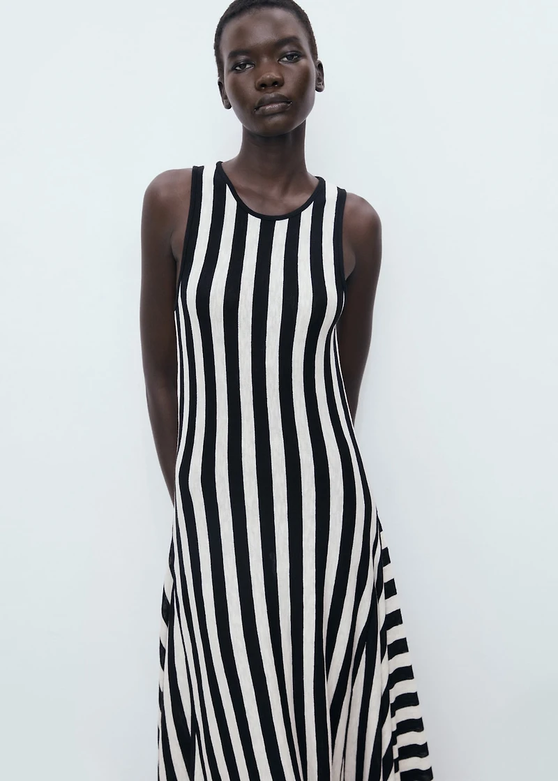 Asymmetrical low-knit dress