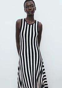 Asymmetrical low-knit dress