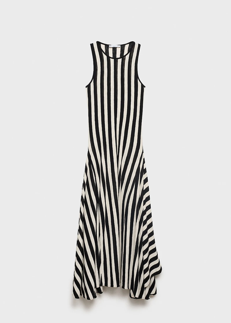 Asymmetrical low-knit dress