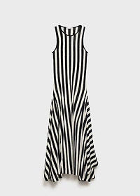 Asymmetrical low-knit dress