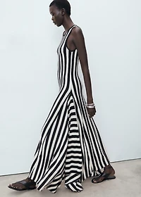 Asymmetrical low-knit dress