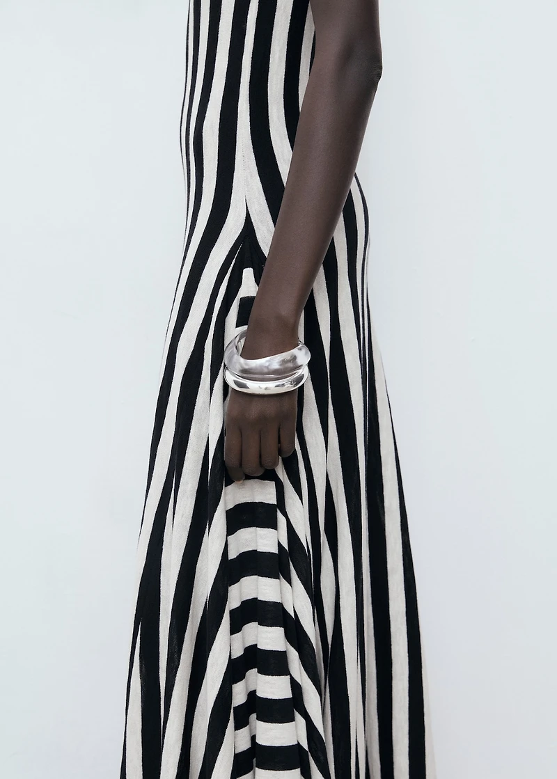 Asymmetrical low-knit dress