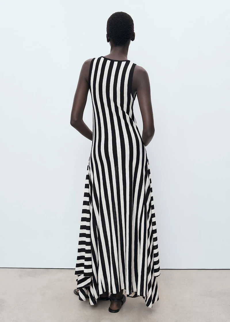 Asymmetrical low-knit dress