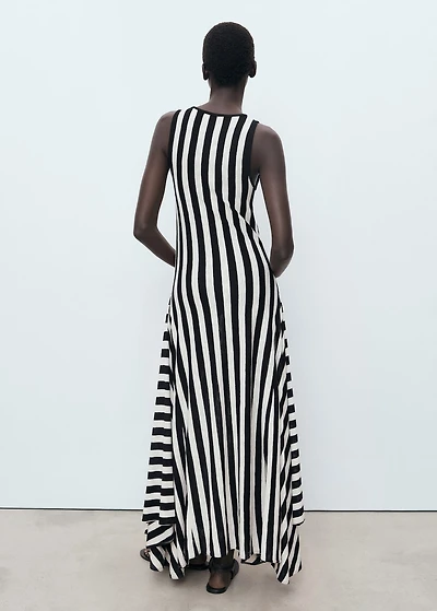 Asymmetrical low-knit dress