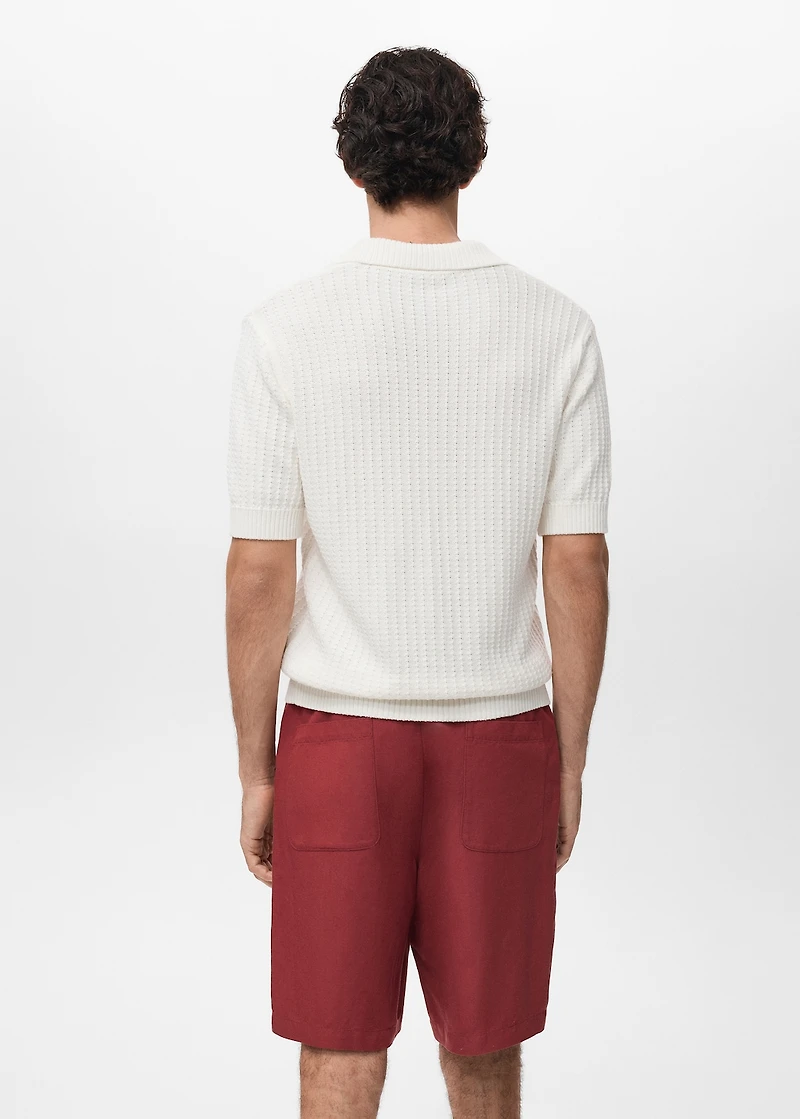 100% cotton knitted polo structure