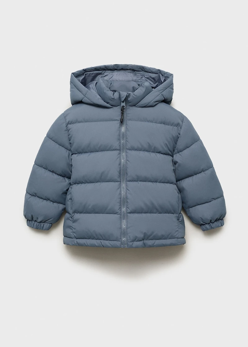 Hooded liner quilted coat