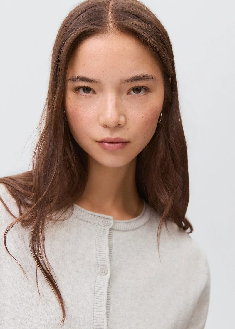 Knitted button cardigan