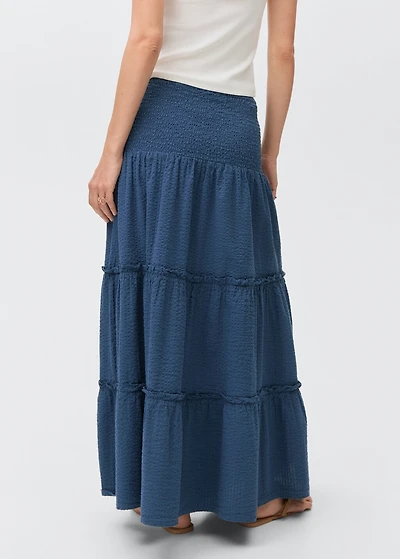 Ruffled long skirt