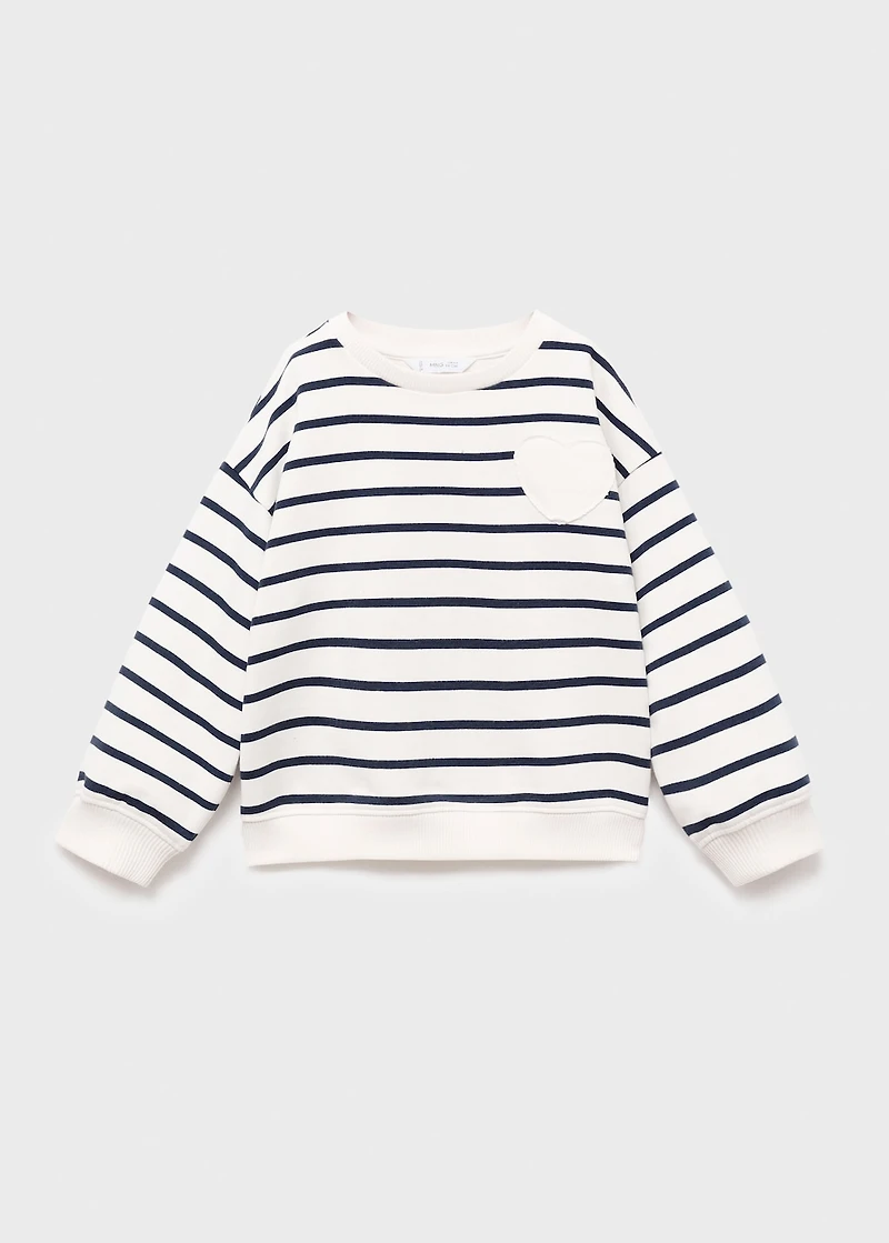 Sweatshirt with embroidered heart