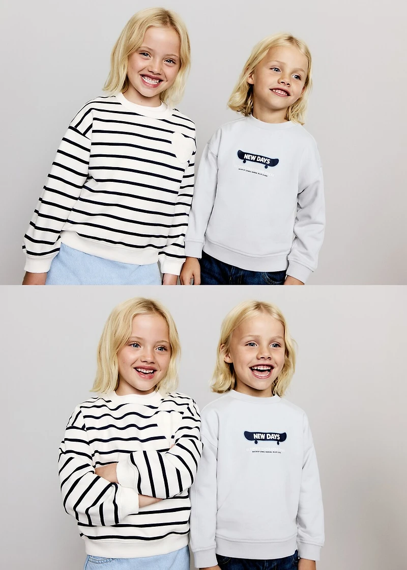 Sweatshirt with embroidered heart