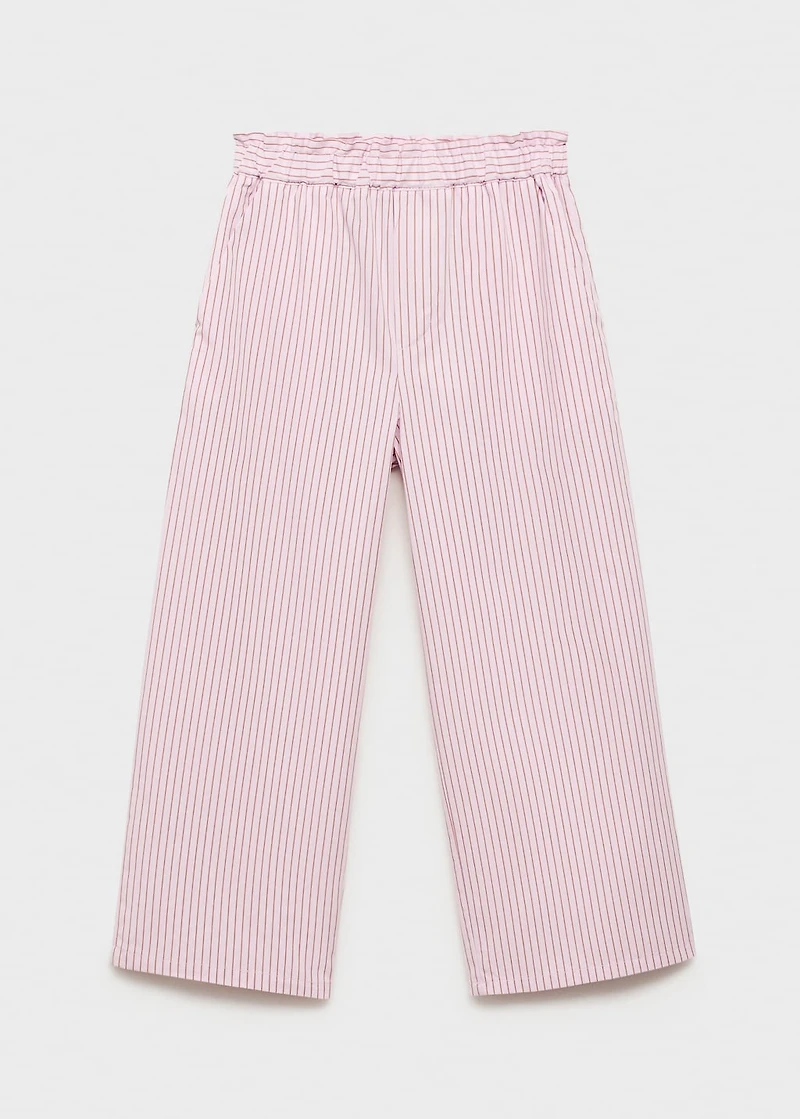 Striped cotton pants