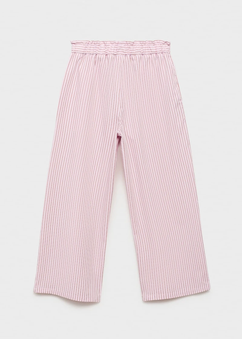 Striped cotton pants