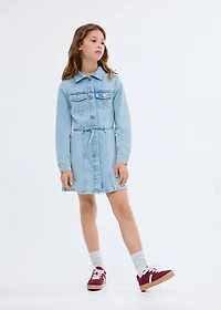 Knot denim dress