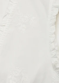 Ruffled embroidered blouse