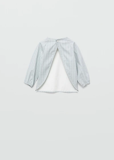 Two-tone striped bib