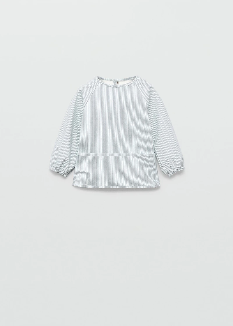 Two-tone striped bib