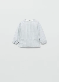 Two-tone striped bib