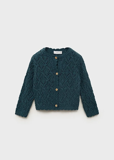 Openwork knit cardigan