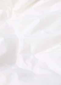 Cotton percale duvet cover with linen trim for 150/160 cm bed