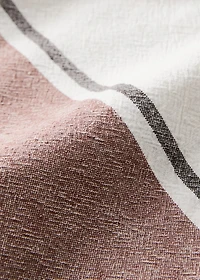 Cotton striped tablecloth for 6 to 8 diners