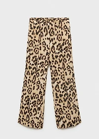 Leopard straight pants