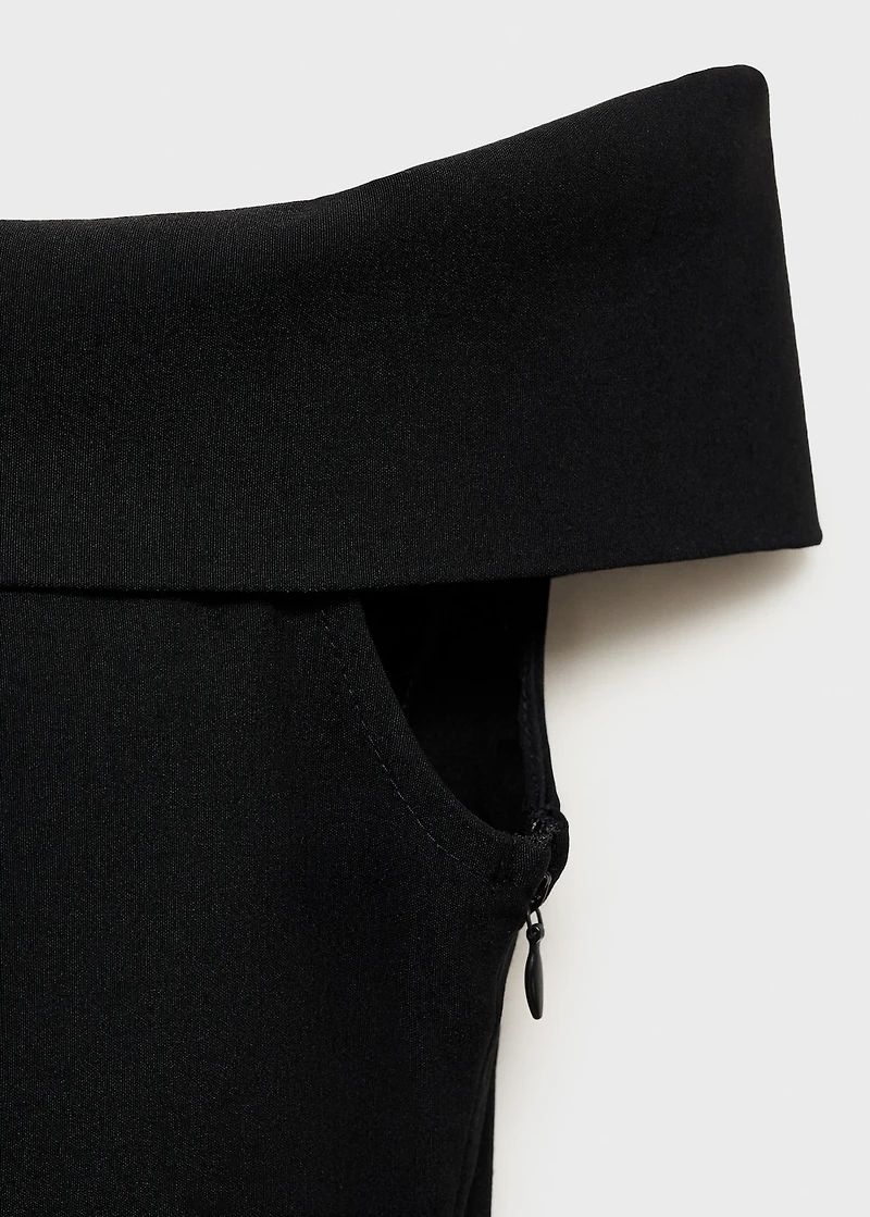 Strapless dress with bow detail