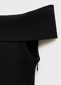 Strapless dress with bow detail