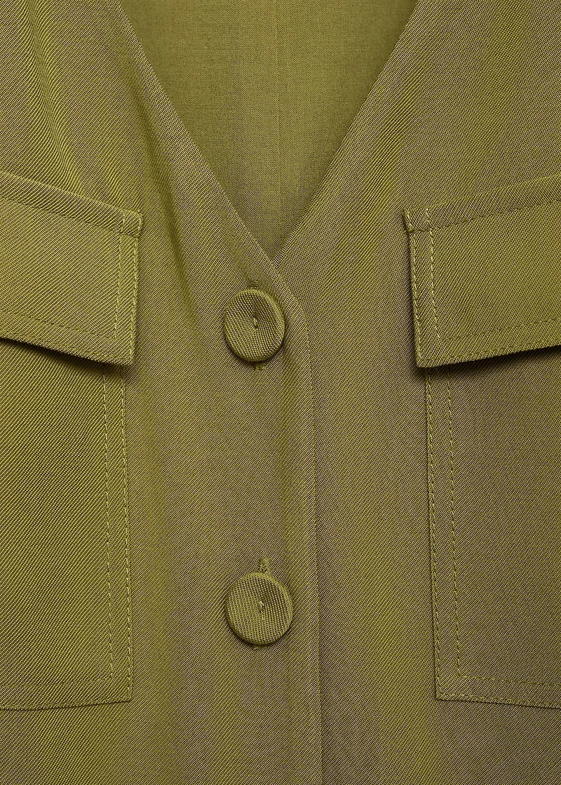 Long chest-pocket jumpsuit