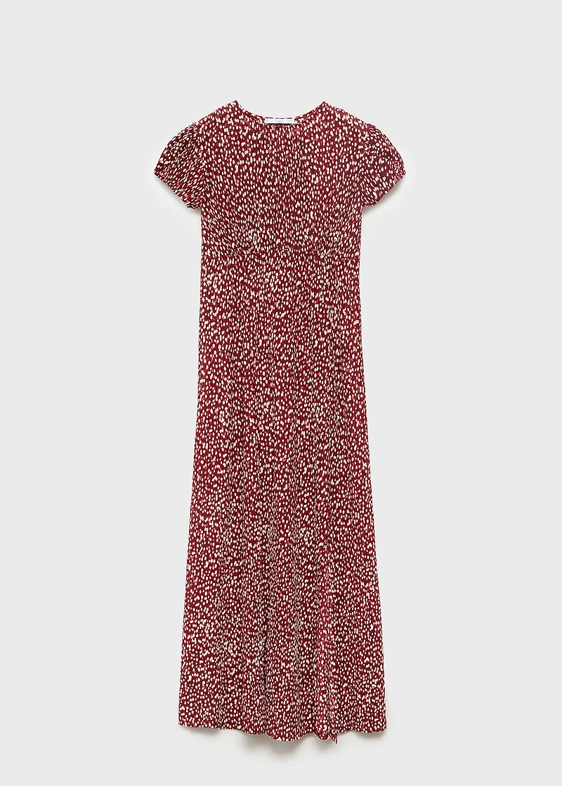 Printed dress with side opening