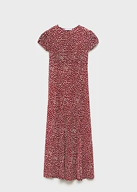 Printed dress with side opening