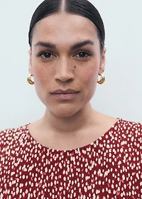 Printed dress with side opening