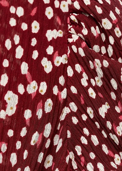 Printed dress with side opening