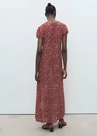 Printed dress with side opening