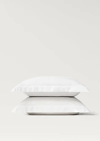 Two 300-thread count cotton satin striped pillowcases 60x60 cm