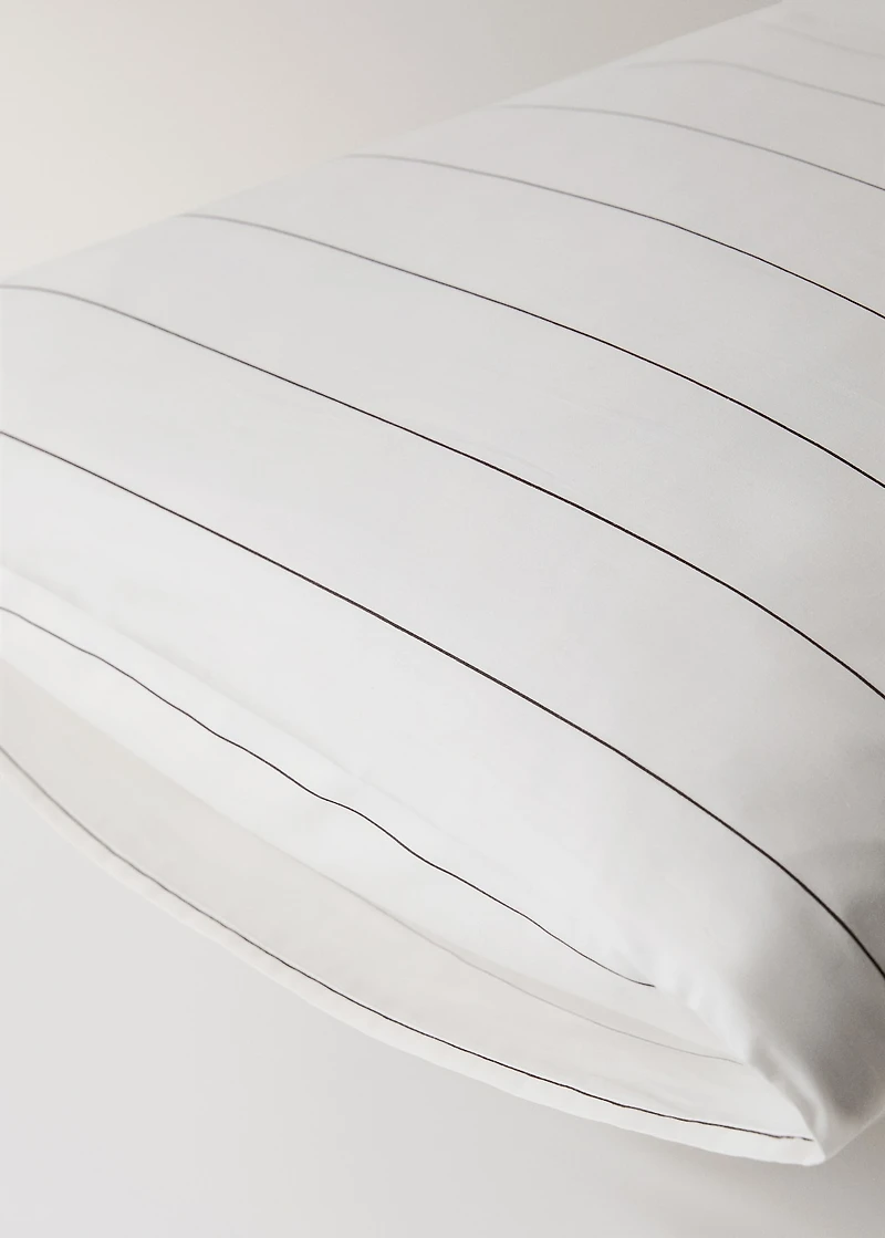 Cotton striped pillowcase 60x60 cm