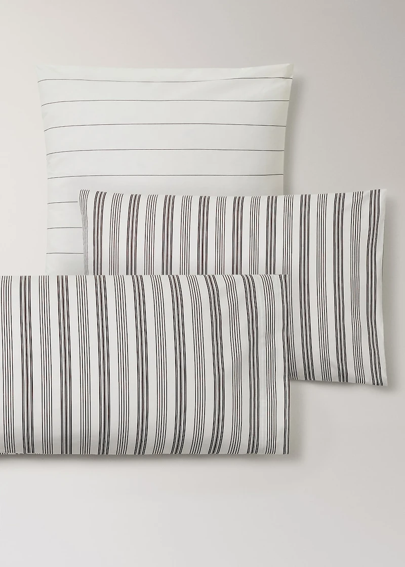 Cotton striped pillowcase 60x60 cm