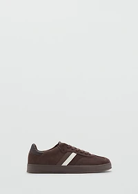 Combined suede leather sneakers