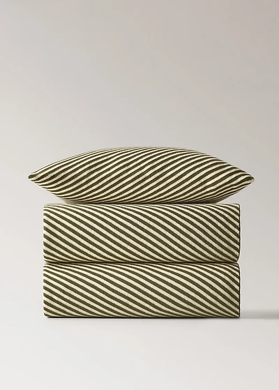Children’s checked striped cushion cover 40x40 cm