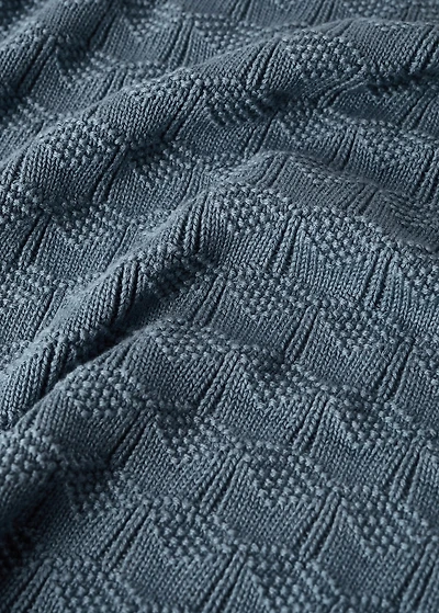 100% cotton children's blanket with eyelet detail